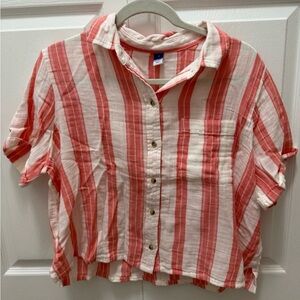 Striped Button-Up Shirt